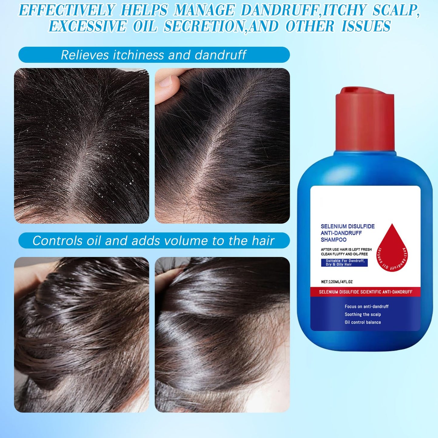 Nippori Shampoo, Oil Control Refreshing, Anti-Dandruff Shampoo, Unisex (1Pcs)